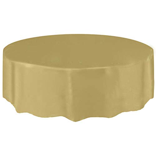 HoitoDeals Plastic Round Table Cover For Tableware Indoor Outdoor Party