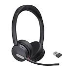 Yealink BH70 UC Wireless Bluetooth Headset with Microphone for Work, up to 35h Talking Battery, Teams UC Compatible Headsets for Computer Mobile, 147g Lightweight Headphone for Open Office 50m Range
