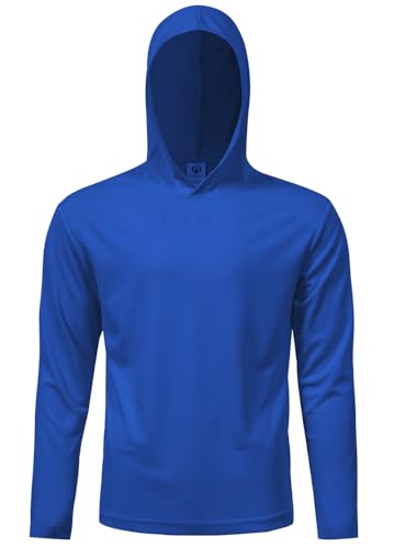 Image of 5 Pack Men's UPF 50+ Sun Protection Hoodie Shirts Long Sleeve Shirts Quick Dry Lightweight for Running Workout Hiking Fishing