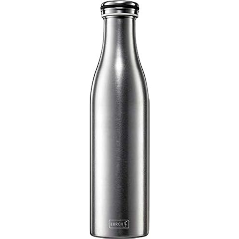 Lurch Germany Thermal Bottle for Hot and Cold Drinks Made of Double-Walled Stainless Steel (Sandblasted Stainless Steel, 25, oz. | 0.75l) Cover