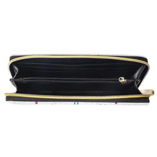 chalqin Leather Wallet Women Purse with Coin Pocket 4 Card Slots Shopping Convenient Money Clips Clutch Bag Phone Holder3