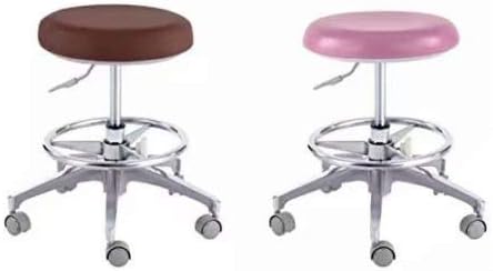 Doctors Stool Leisure Medical Mobile Chair Adjustable PU Leather 19 Colors to Choose