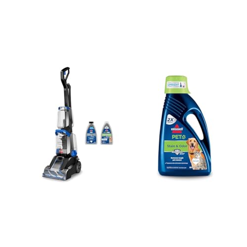 Image of Bundle of BISSELL TurboClean, Upright Carpet Cleaner, 3952 + Bissell 2X Pet Stain & Odor Full Size Machine Formula, 60 Ounces, 99K5A