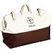 Wide-Mouth Tool Bag, 8 Natural Canvas, Natural/Brown, 24"