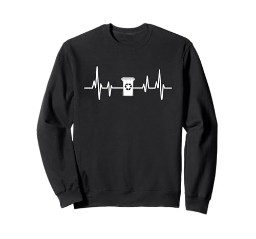Heartbeat ECG Collecteur de déchets Collecteur de déchets Sweatshirt