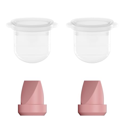 Image of 2pcs Duckbill Valves and 2pcs Diaphragm Compatible with Momcozy Mobile Style M6, Replace for M6 Breast Pump Replacement Accessories, Fit for Momcozy Pump Part, Not Original Parts, 4 Pack, Red