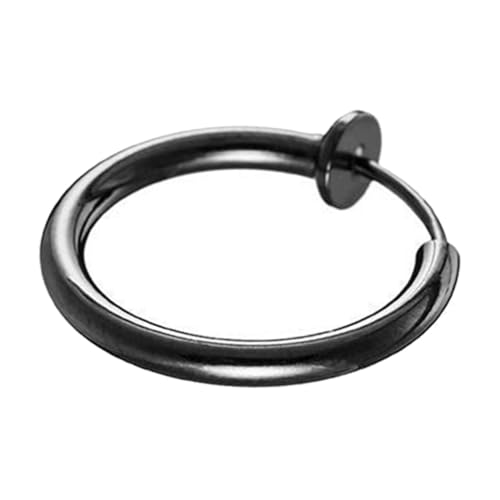 磁気イヤリング痛みのないさまざまなスタイルユニークなデザイン耐摩耗性着用しやすいフェイクノーズスタッドブラック2.0x18, 黒 2.0x18