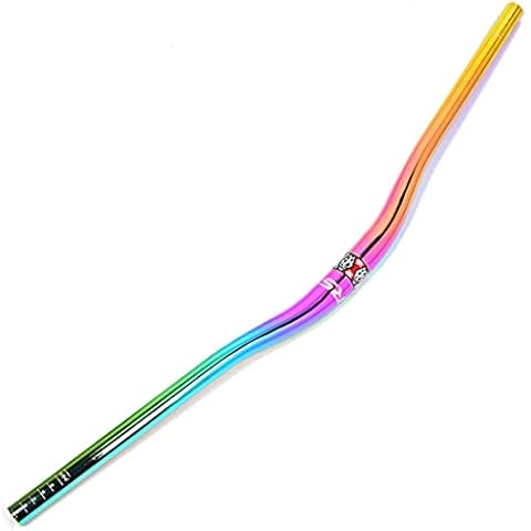 CARACHOME MTB Bicycle Colorful Handlebar AM XC DH Downhill Racing Bike Rise Handlebar Mountain Road Bike Rainbow Handlebar 31.8mm*760/800mm,A1 Cover