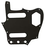 Partes de guitarra para Fender US Classic Player Jaguar estilo golpeador (3 capas, negro)