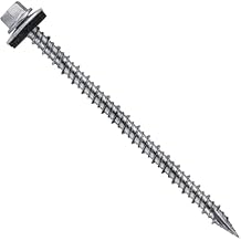 Stainless Steel Metal Roofing Screws 250 9 x 3 NO Paint hex Head Sheet Metal Roofing Screw. Self-Piercing SP tip Metal to Wood siding Screws EPDM Washer