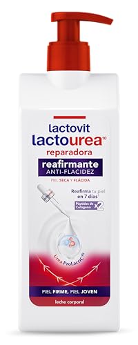 Lactovit Leche Corporal Reafirmante Piel Seca – Hidratante Corporal con Urea y Colágeno – Crema Reafirmante Piel Flácida – Textura Ligera 400 ml