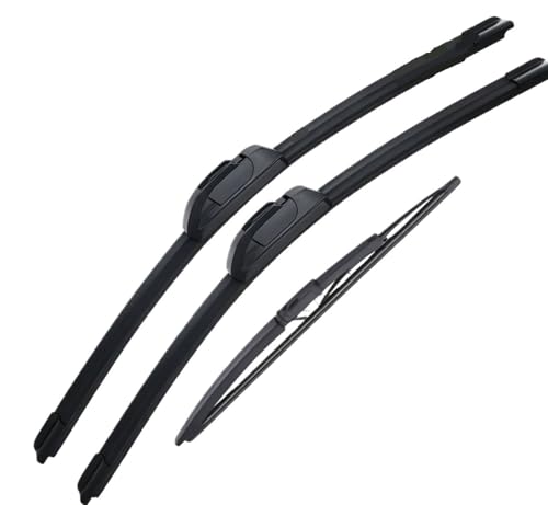 Essuie-glaces avant arrière en silicone pour rouler sous la pluie en Jeep Grand Cherokee 2005