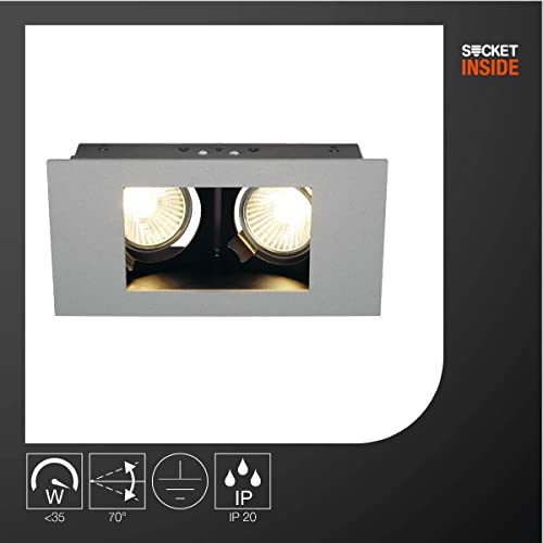 Spot encastrable Indi Rec 2S rectangulaire SLV Haute Tension - 2