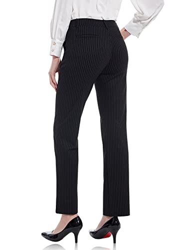 Image of Tapata Women's 28'' /30'' /32'' /34'' Stretchy Straight Dress Pants with Pockets Tall, Petite, Regular for Office Work Business
