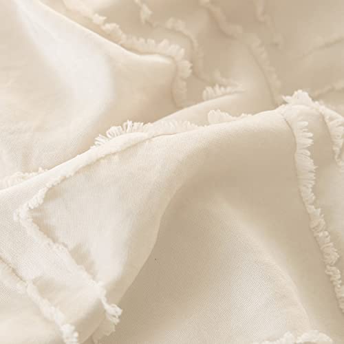 Sleepbella King Size Comforter Set Cream Bedding Set, Diamond Tufted Design, Soft And Fluffy King Bed Comforter For All Seasons (King, 104''Wx90''L, 3 Pieces) #TOP4