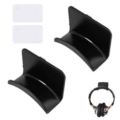 2PCS Universel Support Casque Adhesif Crochet Casque pour Bureau, TPU Support de Casque Accrocher Casques pour la Plupart des Casques et contrôleurs, Fixation Sans Vis pour Bureau, Mur, Armoire 1kg