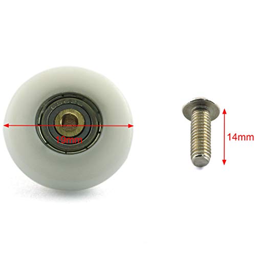 Hj Garden 4 Sets Shower Door Rollers Runners Wheels Replacement Part Bathroom Glass Door Runner Sliding Shower Door Roller Wheel #TOP1