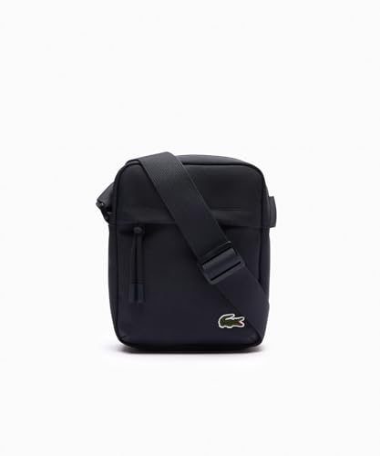 Sac crossover Lacoste homme bleu abîmes en toile légère
