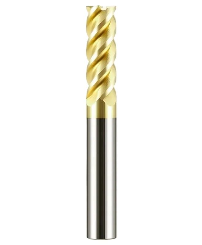 5 sztuk frezów węglikowych 4 mm, 6, 8, ze stali wolframowej, narzędzia tnące CNC, mechaniczne, platynowe, do nierdzewnej(8.0x24x60)