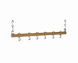 Concept Housewares PR-40200 36-Inch Hardwood Hanging Pot Rack, Natural