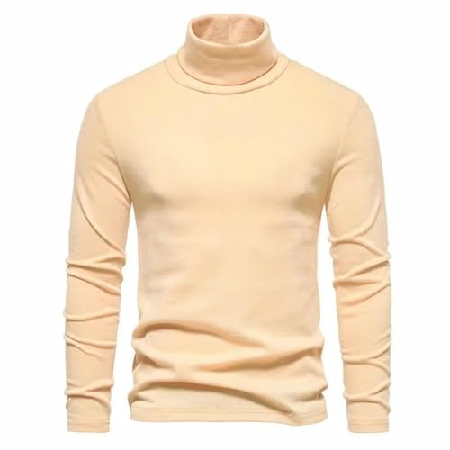 Men’S Slim Fit Solid Turtleneck Knitted Pullover Sweater Fashion Casual Long Sleeve Jumper Top2