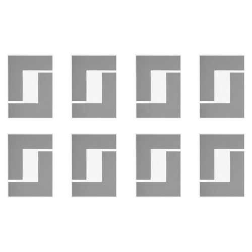 PATIKIL 5S Location Marking Corner, 16 Pcs 15x15x5cm PVC L-Shape Floor Marking Tape Workplace Floor Organization Markers for Office Warehouse Desk Table Top, Gray