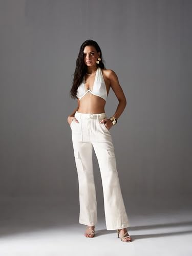 Image of Miss Chase Women's Wide Leg High Rise Regular Stretchable Denim Jeans