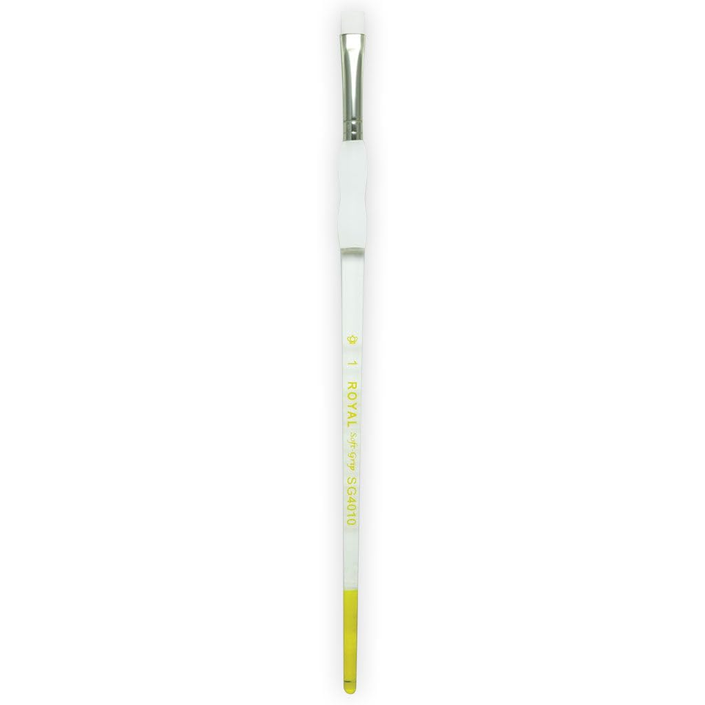 Royal Soft-Grip Series SG4010 White Taklon Bright (Size 8)