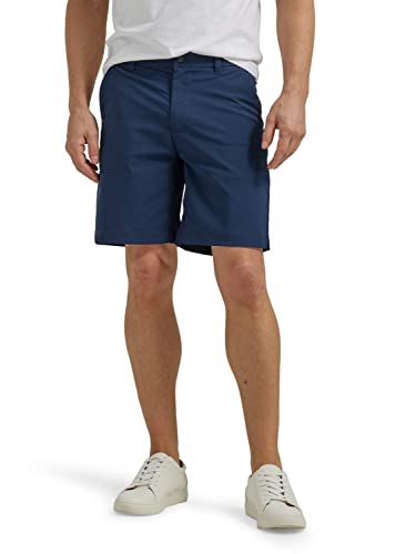 Lee Extreme Motion Herren-Shorts, Normale Passform, Synthetik-Flat-Front-Shorts, Niet Navy, 52 – Ansicht 1