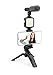 Produktbild DigiPower Vlogging Set Like Me mit LED-Videoleuchte + Mikrofon + Handy Halterung + Handgriff/Mini-Stativ, kompatibel mit Smartphones, für TikTok, YouTube, Live-Streaming und Meetings