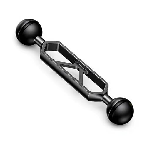 Yornimir Aluminum Alloy Underwater Extension Arm, Carbon Fiber Floating Dual Ball Arm with 1