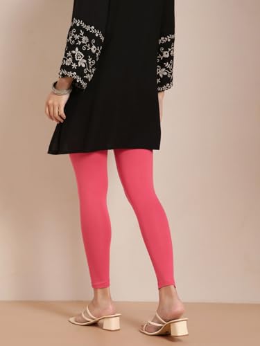 Image of TWIN BIRDS Women Viscose Ankle Leggings | Stretchable Kurti Wear Bottom