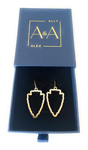 Kansas City Inspired Gold Arrowhead Pendant Earrings | Football Fan | Great Gift for Women3