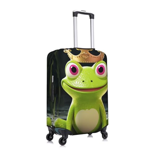Travel Luggage Cover Anti-Scratch Suitcase Cover Protector Elastic Thicken Luggage Protector Washable Baggage Covers Crown frog Suitcase Sleeve Fit 18-32 Inch Luggage X-Large3