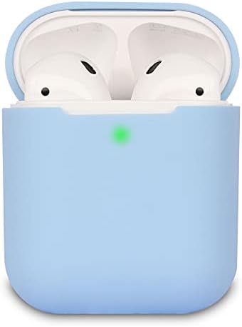 Airpods Case Cover Compatible with AirPods 2, KOKOKA Silicone Shockproof Airpods Case Cover [Front LED Visible][Support Wireless Charging]-Lavender