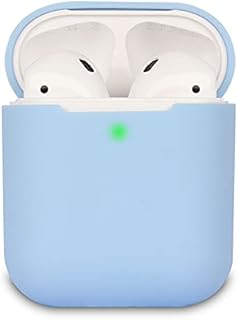 Airpods Case Cover Compatible with AirPods 2, KOKOKA Silicone Shockproof Airpods Case Cover [Front LED Visible][Support Wireless Charging]-Lavender
