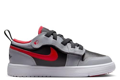 Image of Jordan Little Kid's 1 Low Alt Black /Fire Red-Cement Grey (DR9748 060) - 13
