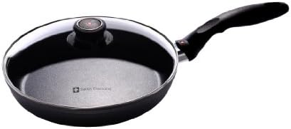 Swiss Diamond 9.5 Inch Induction Frying Pan with Lid - Nonstick Skillet with Aluminum with Diamond Enforced Coating - Dishwasher Safe and Oven Safe Fry Pan, Cover Included - Thumbnail 2