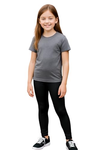 PopCouture Girls Premium Dance & Gymnastics Sports Activewear Leggings Black 3-4 Years