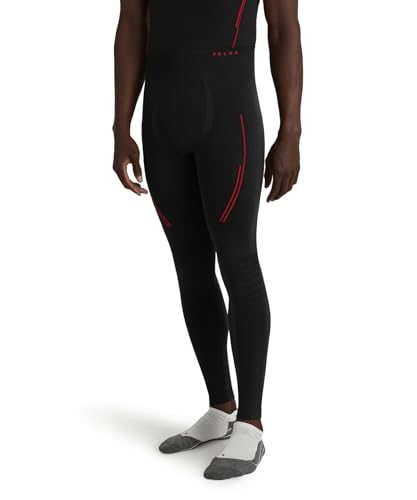 FALKE Herren Baselayer-Hose Warm Trend Funktionsmaterial Schnelltrocknend Thermo 1 Stück, Schwarz (Black 3000), S