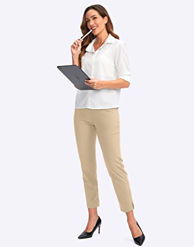 Image of YYV Women's Golf Pants High Waist Stretch Ankle Pants with Pockets