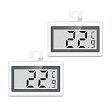 Digital Refrigerator Thermometer, AMIR Upgraded Freezer Thermometer, LCD Display & Magnetic Back for Refrigerator, 2 Pack Fridge Thermometer for Home, Kitchen
