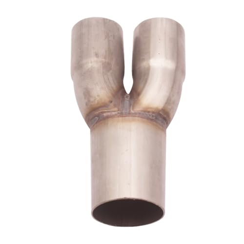 Collecteurs d'échappement moto 2-1 inox double 2" vers 2.5" argent pour raccordement direct