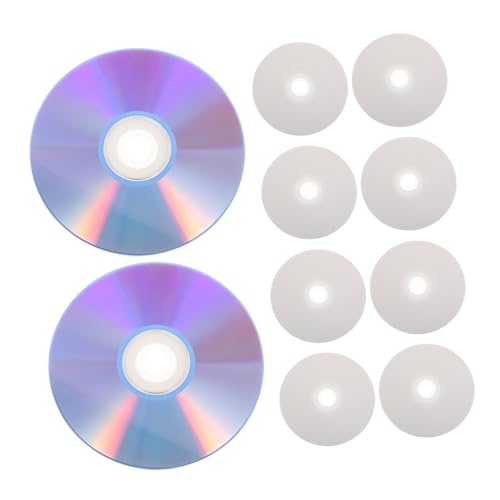 WOONEKY 10 Pezzi Cd-rw Riscrivibili per Audio e Backup Dati Dischi Vuoti per Computer Supporto Duplicazione Veloce Musica e Archiviazione Multimediale
