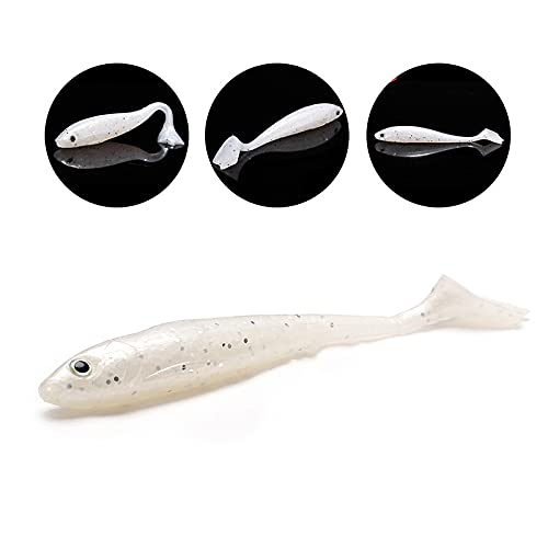 Señuelos de Pesca Blandos, Señuelo Suave uds/Lote Flash T-Tail señuelo Suave Cebo 84mm/5g Cebo de Silicona señuelo Pesca al Aire Libre Cebo Falso Cebo de pez de Cola de Roca Simple y práctico