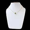 Gempires Natural Raw Green Peridot Pendant Necklace Rough Crystal Gemstone August Birthstone Jewelry for Women with 16 + 2 Inch Gold Plated Adjustable Chain #2