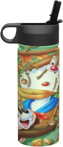 チップとデール 水筒 真空断熱 保温 保冷 スポーツボトル 人気 ステンレスボトル スポーツ飲料対応 漏れない 直飲み530ml 男の子 女の子 おしゃれ プレゼント