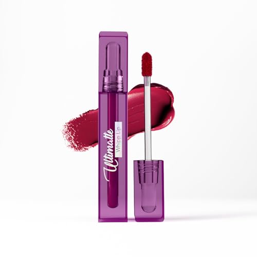 Image of Blue Heaven Ultimatte Whipp Lip Liquid Lipstick Waterproof Infused with Cocoa Butter & Rosehip Oil | Hydrating | Airy Mousse Texture | Soft Matte Finish | Intensely Pigmented | Rose Dream | 3 ML