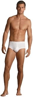 Jockey UK Classic Cotton Rib Y-Front Brief 3Pack, White/White/White, 36 Waist