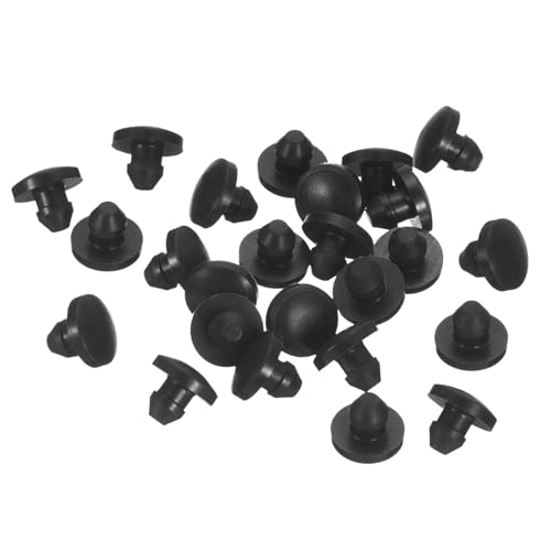 Image of uxcell 28Pcs Silicone Plugs, Rubber Round Snap in Locking Hole Plugs for 3.5mm Hole, Hole Stoppers Waterproof Hole Plug for Metal Tube, Furniture End Caps Inserts, Black
